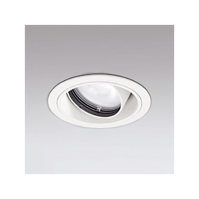 LEDユニバーサルダウンライト M形 φ100 JR12V-50W形 高彩色形 スプレッド配光 連続調光 オフホワイト 白色