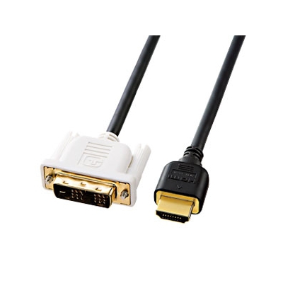 HDMI-DVIケーブル HDMIプラグ-DVIプラグ(DVI-D24pinオス) 2m