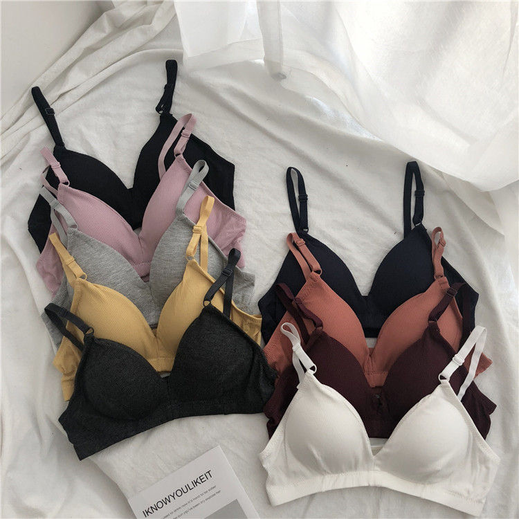 ★新製品の入荷★韓国ファッション/上品/女性らしい/高品質で/大人気/綿質/薄い/ブラジャー/学生