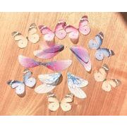 【夏アクセサリー】シフォン素材モチーフ　蝶々の羽根　新デザイン　15円