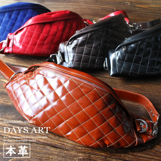 レザーバッグ ボディバッグ メンズ 本革 ダイヤキルティング スリングバッグ 斜め掛け ファッション雑貨 株式会社 アジアンアーツ 問屋 仕入れ 卸 卸売の専門 仕入れならnetsea