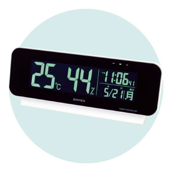 （クロック／ウォッチ）エンペックス 電波時計付デジタル温・湿度計 TD-8262