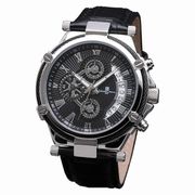 正規品SalvatoreMarra腕時計サルバトーレマーラ SM18102-SSBK クロノグラフ 革ベルト メンズ腕時計