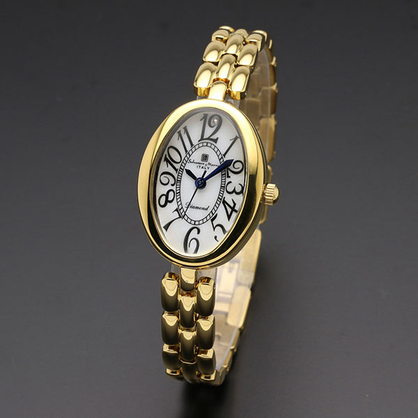 正規品SalvatoreMarra腕時計サルバトーレマーラ SM17152-GDWH MOP時計 1Pダイヤ メンズ腕時計