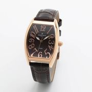 正規品AMORE DOLCE腕時計アモーレドルチェ AD18302S-PGBR トノー 革バンド レディース腕時計