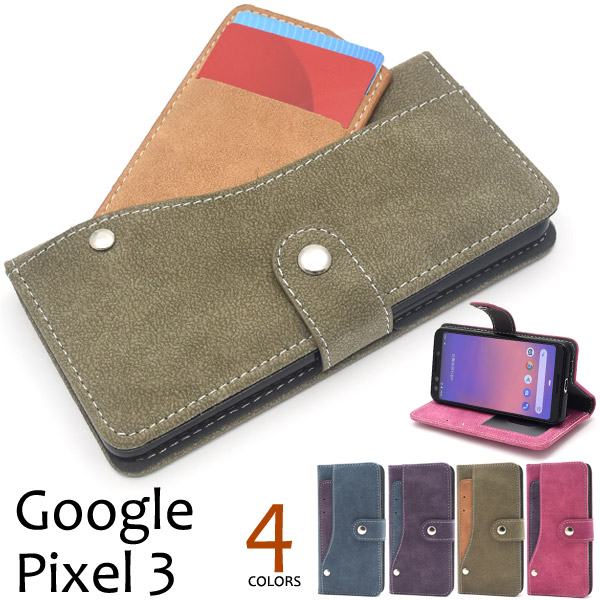 手帳型ケース google pixel 3 ケース ストラップ グーグルピクセル3 ケース 手帳型 スマホカバー カバー
