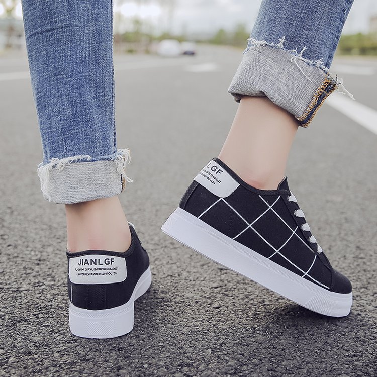 海外買取 レディース ローカット チェック柄 キャンパススニーカー 美脚 シンプル ファッション雑貨 錦綉 株式会社 問屋 仕入れ 卸 卸売の専門 仕入れならnetsea