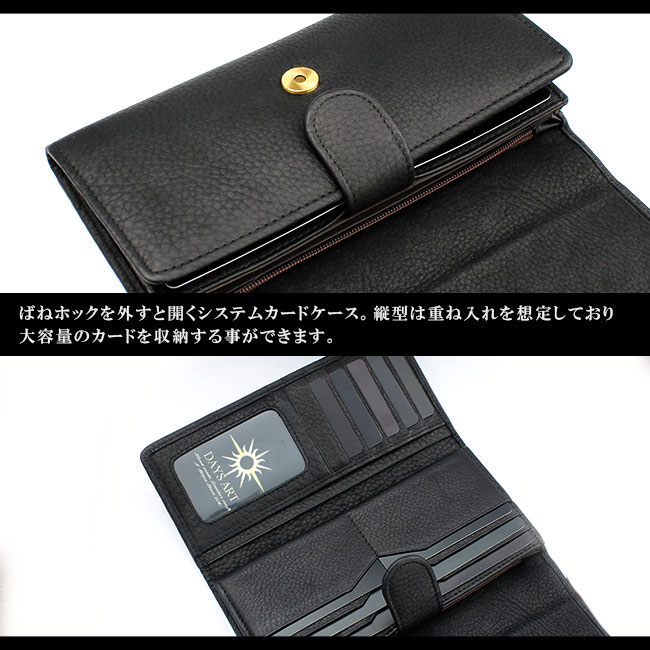 長財布 レザーウォレット メンズ 本革 カーフスキン 3つ折り