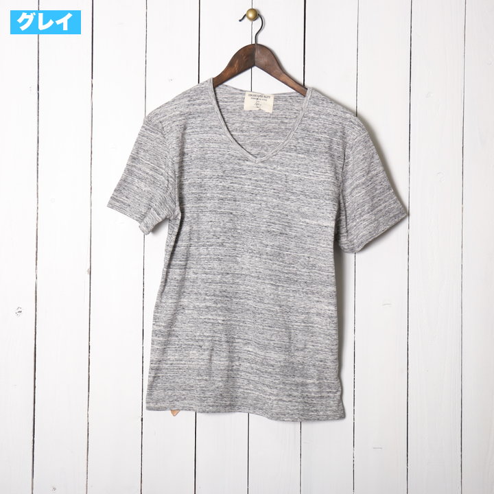 半袖tシャツ メンズ Vネック 杢 フライス カットソー 無地 白 グレー 青 紺 赤 黒 厚手 アパレル 佐藤正 株式会社 問屋 仕入れ 卸 卸売の専門 仕入れならnetsea