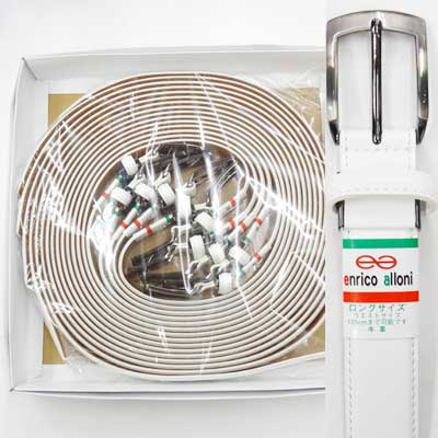 紳士ベルト 30mm牛革(スムース) エンリコ・アローニ 1P L寸箱売り(10本白のみ)