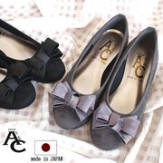 【2025年秋冬/再入荷】AC バレエシューズ   日本製 リボン フラットシューズ ラウンドトゥ 歩きやすい