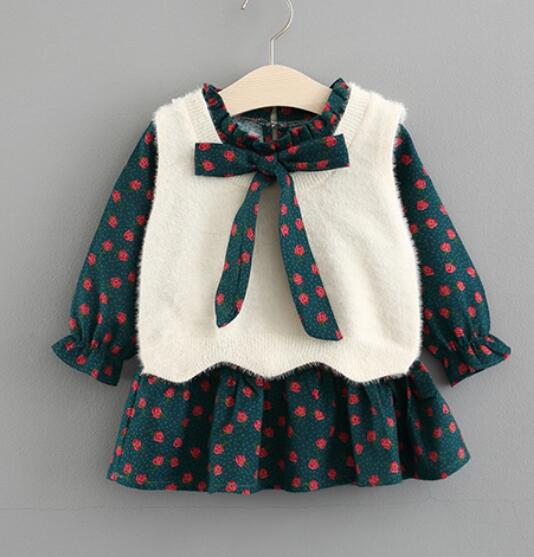 19秋冬新品 子供服 キッズ服 2点セット 裏フリースワンピース ベスト 女の子 70 110 アパレル 株式会社 コスモス 問屋 仕入れ 卸 卸売の専門 仕入れならnetsea