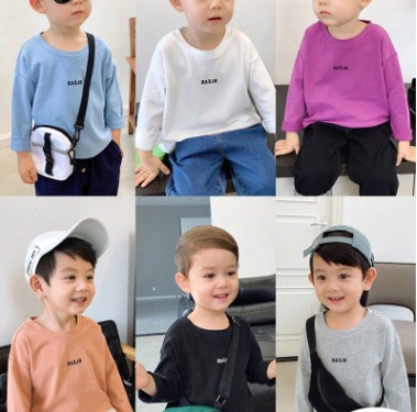 キャンペーン★大人気★キッズ服★トップス キッズ男の子 ★ローネックTシャツ(90-130cm)