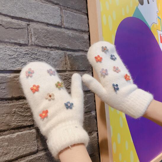 秋冬★手袋　ミトン　花　暖か　カワイイ　蝶々　学生　韓国　デザイン