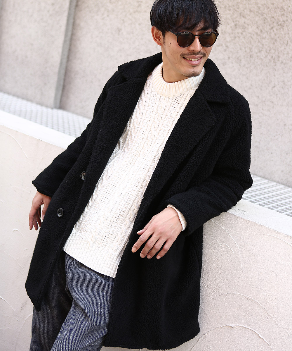 シープボアチェスターコート ロングコート ボアジャケット メンズ アパレル 株式会社 インプローブス 問屋 仕入れ 卸 卸売の専門 仕入れならnetsea