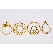 アンティークパーツ　クリスマスリース　雪の結晶　もみじ　レジンフレーム　秋冬アクセサリー