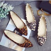 シューズ　パンプス　靴　フラット　レオパード　豹柄　韓国　ファッション