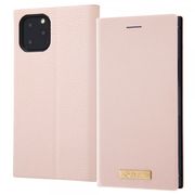 iPhone 11 Pro 耐衝撃 手帳型レザーケース TETRA サイドマグネット プレート付き/ピンク
