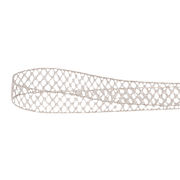 木馬リボン　メタリックレースリボン　10mm　シルバー　包装資材　リボン　1巻10ｍ入