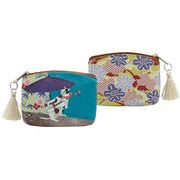 洒落ねこミニポーチ 和傘