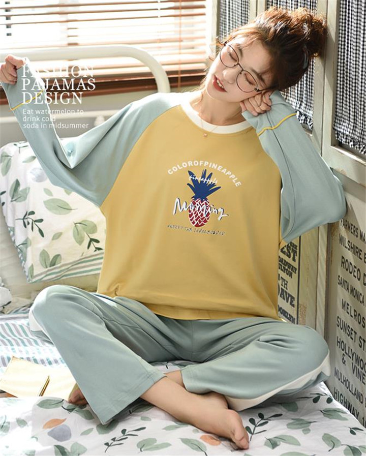 秋冬定番 人気商品 韓国 ゆったりする Sweet系 春 レディース 長袖 パジャマ ルームウェア セット 可愛い Www Watsons Biz Id