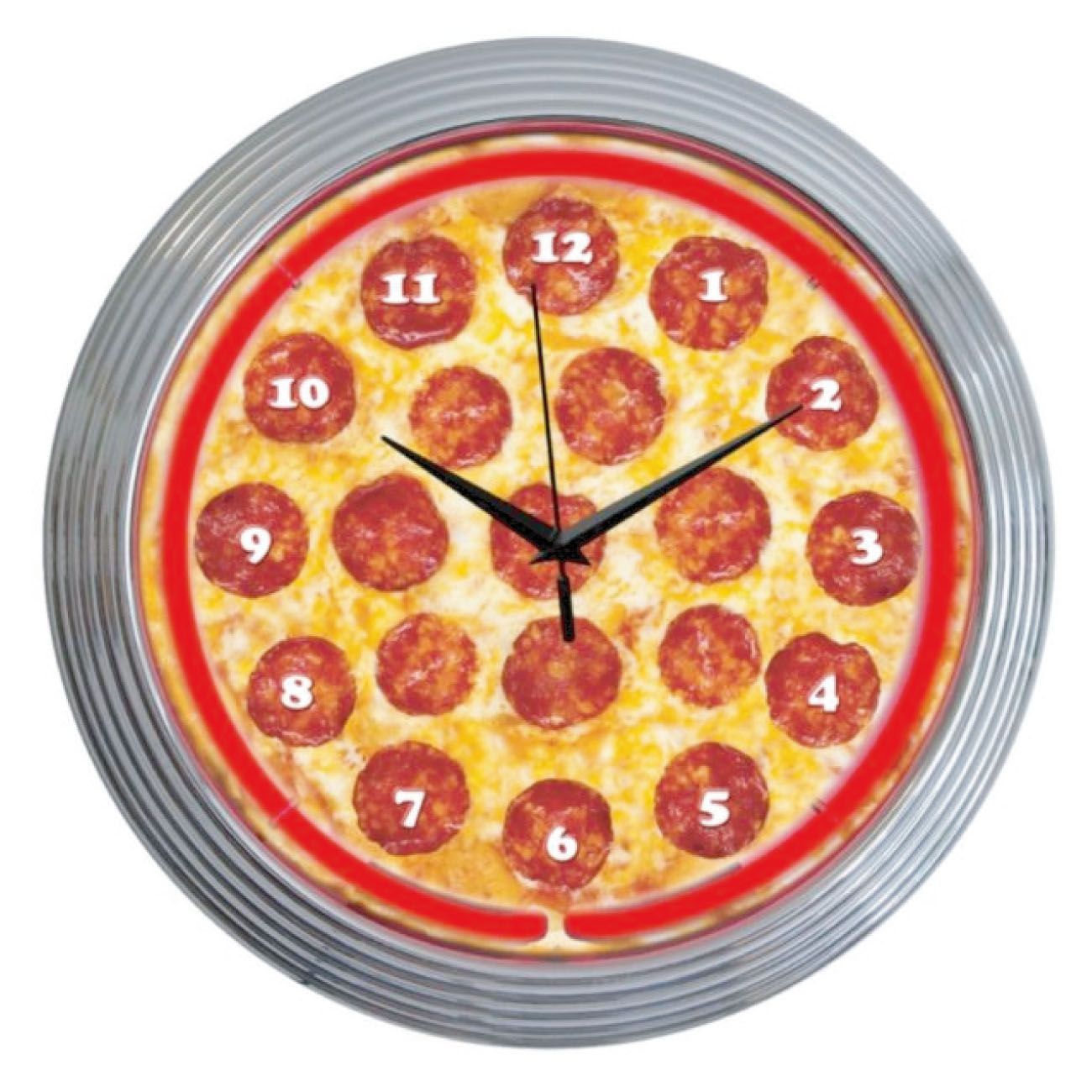 NEON CLOCK SINGLE【PIZZA】