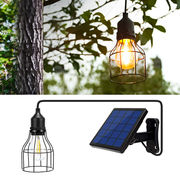 ソーラーライト ガーデンライト 屋外用 電球色 吊り下げ 防水 ランプ ランタン 充電式 照明
