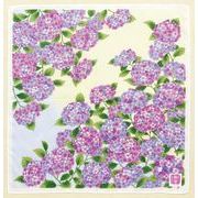 【ご紹介します！安心の日本製！友禅刺繍 刺繍ハンカチ】紫陽花　パープル