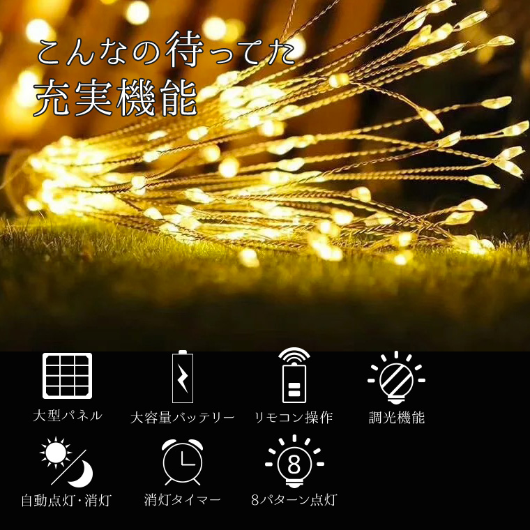 T 虹色 イルミネーションライト LEDライト 電池式 クリスマス 5m 装飾