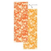 【日本製！優しい雰囲気の和の花が、暮らしを暖かく演出！京の両面おもてなしてぬぐい 】橙／橙色
