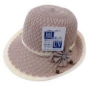 ＜UV対策グッズ・帽子＞レディース・婦人帽子 ルイージメッシュ ライトベージュ No.407-065