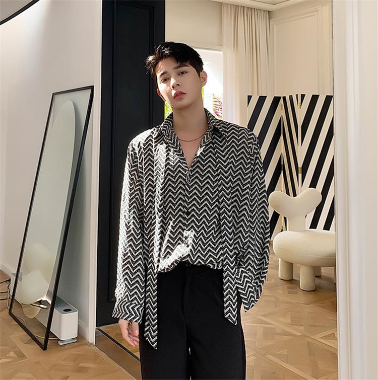 安いのに高く見える シルキー 蝶ネクタイ ファッション 気質 春夏 シャツ メンズ レトロ 模様 長袖 メンズアパレル オープンブリッジ 合同会社 問屋 仕入れ 卸 卸売の専門 仕入れならnetsea