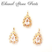 ジルコニアストーンフレーム 【87.ジュエルドロップ】キュービックジルコニア ハンドメイド