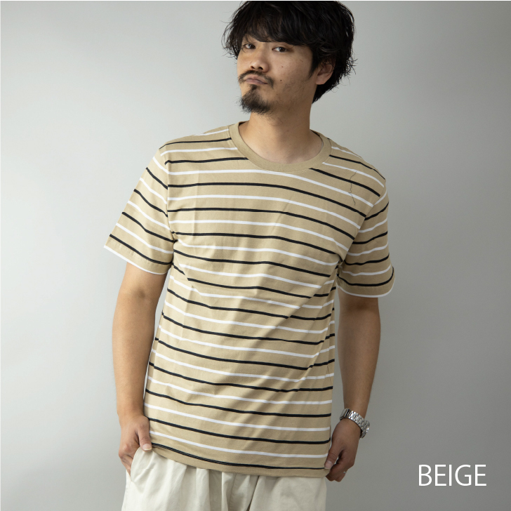 Tシャツ メンズ 半袖 クルーネック ボーダー柄 カットソー ルームウェア ワンマイルウェア 佐藤正 株式会社 問屋 仕入れ 卸 卸売の専門 仕入れならnetsea