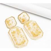 ブロック金箔ピアス