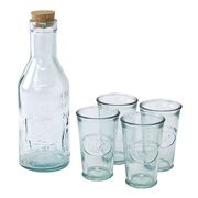 SPC： オーセンティックガラス【コルク蓋ボトル&タンブラー4個セット】
