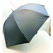 【雨晴兼用傘】【長傘】【紳士用】UVカット99％・完全遮光！風に強い耐風骨大判ストライプ雨晴兼用傘