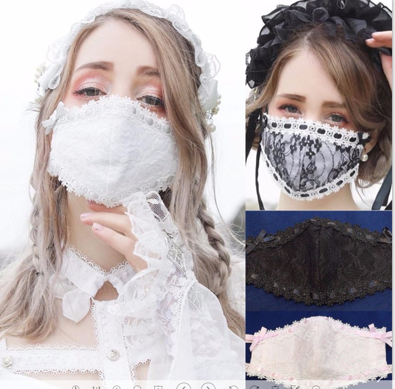 マスク レースマスク 薄手 夏用マスク 通気 飛沫防止 花粉 ほこり ガード