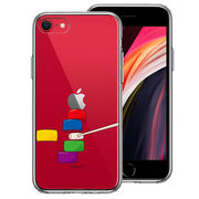 iPhoneSE(第3 第2世代) 側面ソフト 背面ハード ハイブリッド クリア ケース ダルマ落とし カラー