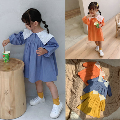キッズ Ins夏秋新作 韓国子供服 3 8歳 セーラー襟 ワンピース シフトドレス ワンピ 7 15 Btd Engi 株式会社 問屋 仕入れ 卸 卸売の専門 仕入れならnetsea