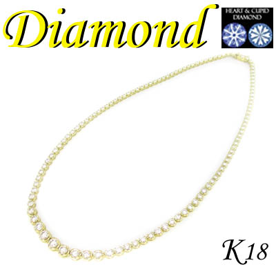 1-2002-03001 GRD  ◆ K18 イエローゴールド  ネックレス H&C ダイヤモンド 10.00ct