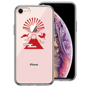 iPhone8 側面ソフト 背面ハード ハイブリッド クリア ケース 富士山 初日の出