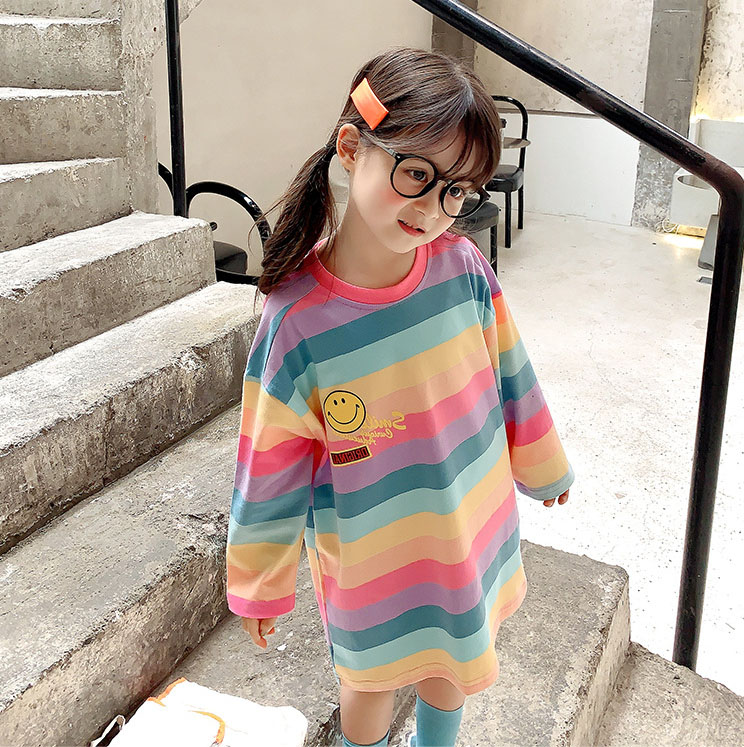 Insキッズ秋冬新作 韓国子供服 女3 8歳 ボーダー柄 ロングtシャツ ワンピース 秋ワンピ 7 15 アパレル Btd Engi 株式会社 問屋 仕入れ 卸 卸売の専門 仕入れならnetsea