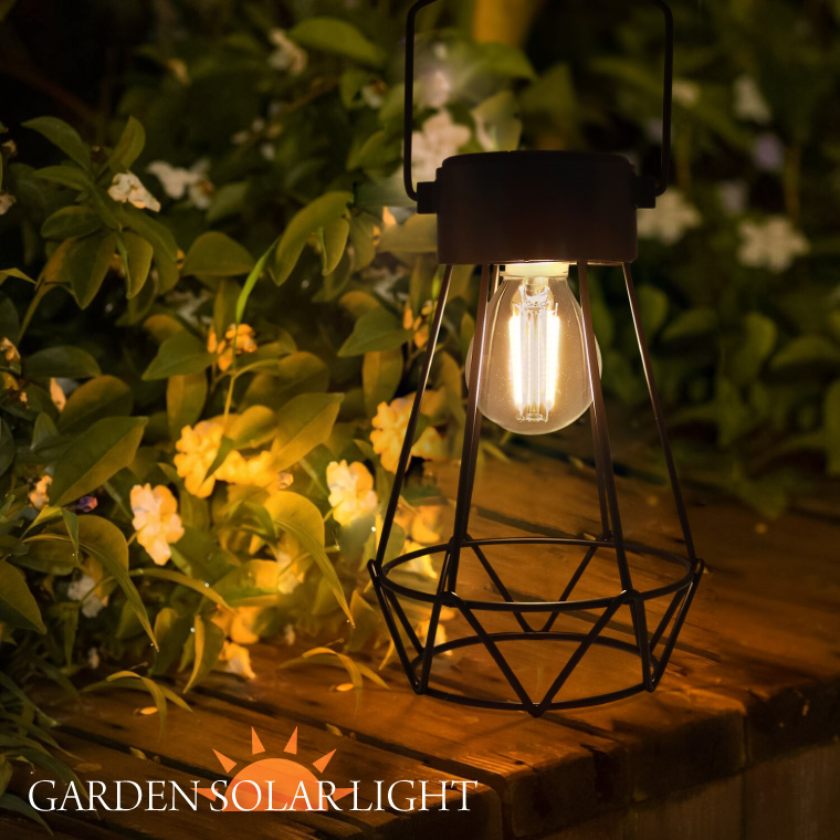ガーデンライト ソーラー ランタン アンティーク 屋外 防水 電球色 LED 明るい おしゃれ 照明