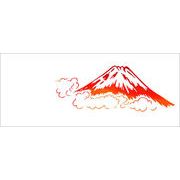 【ご紹介します！安心の日本製！江戸の粋！梨園染 注染手拭い】〈白地手ぬぐい〉数量限定・富士山(赤富士)