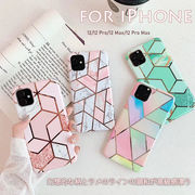 【iPhone新機種対応】iPhone 12 アイフォン スマホケース iphoneケース きらきら 大理石風