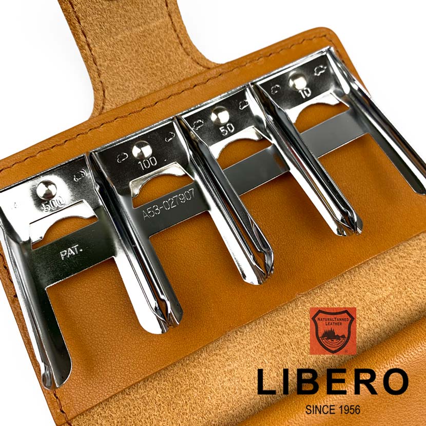 全6色 LIBERO リベロ 日本製 高級栃木レザー ステッチデザインコイン