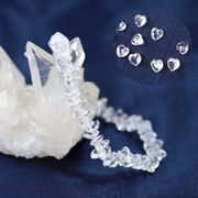 ブレス　水晶　クォーツ　ハートカット　6mm　高品質の輝き　透明度抜群　ブラジル産