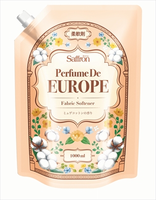 香りサフロン柔軟剤パフュームドヨーロッパ ミュゲコットンの香り大容量1000ml