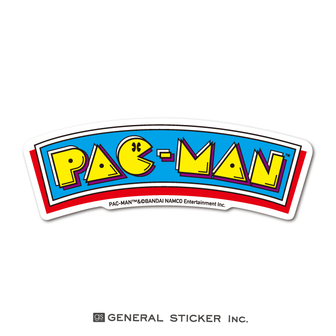 パックマン ロゴ ステッカー レトロ ダイカット ゲーム ライセンス商品 LCS1063 2020新作